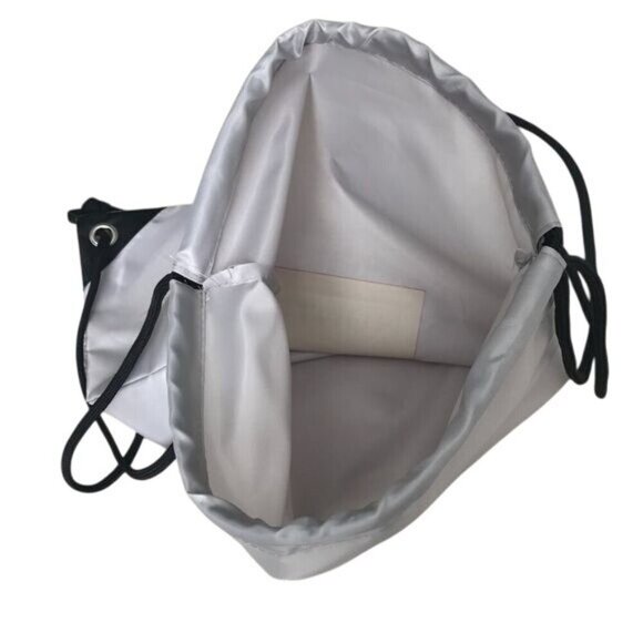 NEW Hunter Original Logo Grey Nylon Drawstring Duffle Tote Gym Travel Bag - Picture 4 of 5